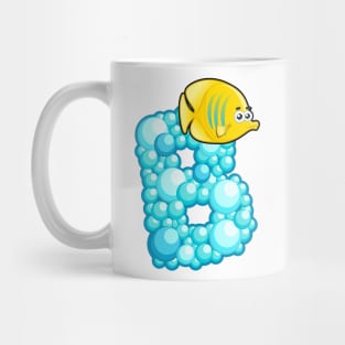 Letter B Fishy Bubbly Alphabet Mug